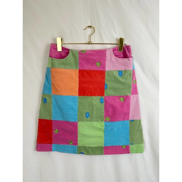 Lilly Pulitzer Dresses & Skirts - Vintage Lilly Pulitzer Corduroy Skirt Women's 6 Cassie Skirt Cove Patch